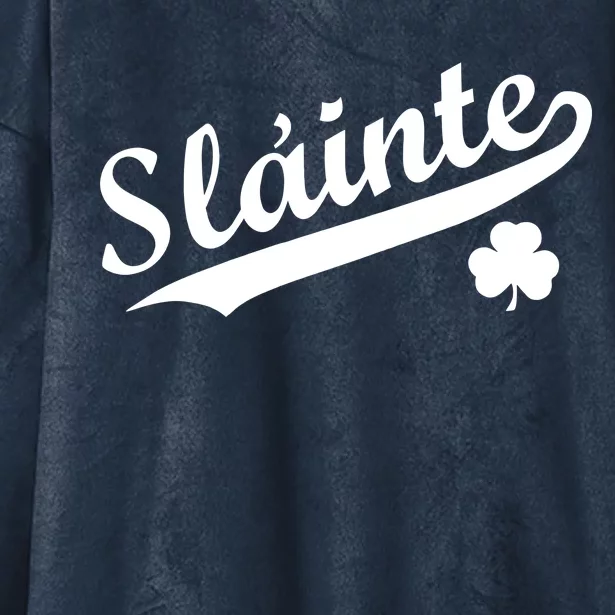 Team Slainte Irish Clover St. Patrick's Day Hooded Wearable Blanket