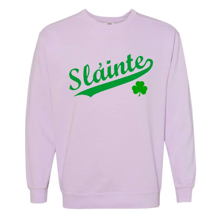 Team Slainte Irish Clover St. Patrick's Day Garment-Dyed Sweatshirt