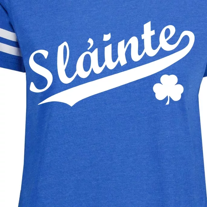 Team Slainte Irish Clover St. Patrick's Day Enza Ladies Jersey Football T-Shirt