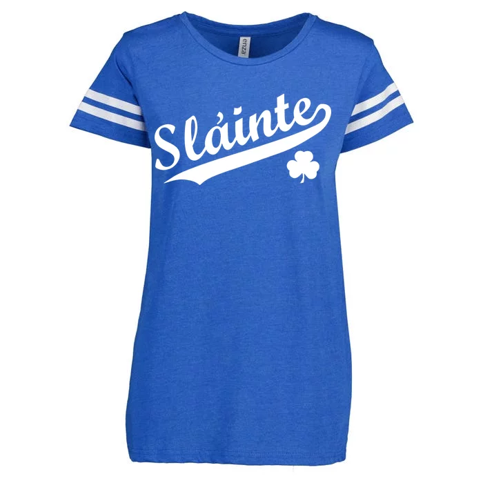 Team Slainte Irish Clover St. Patrick's Day Enza Ladies Jersey Football T-Shirt