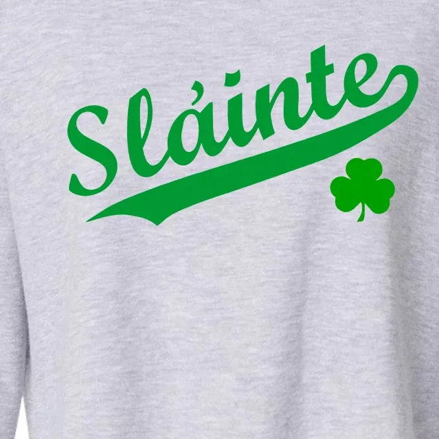 Team Slainte Irish Clover St. Patrick's Day Cropped Pullover Crew