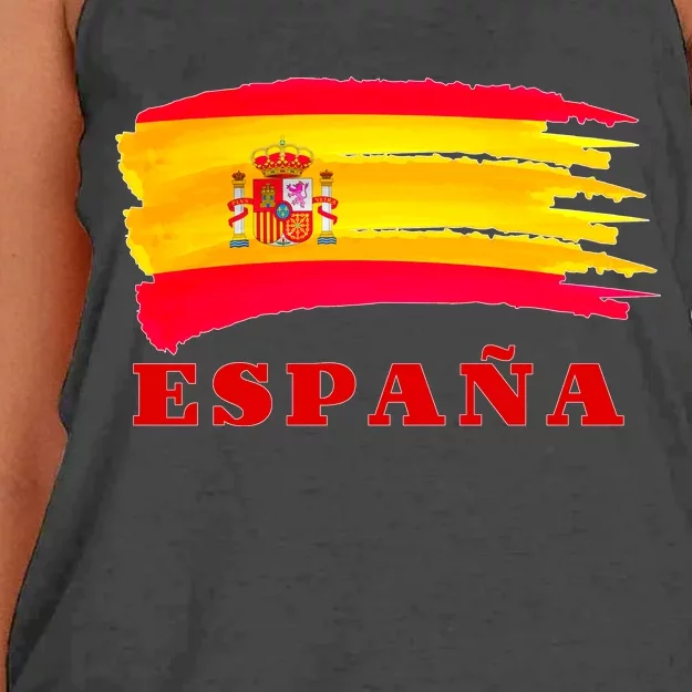 Team Spain Espana Flag Women's Knotted Racerback Tank