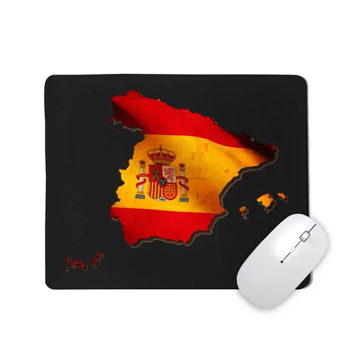 Team Spain Espana Flag Country Map Mousepad