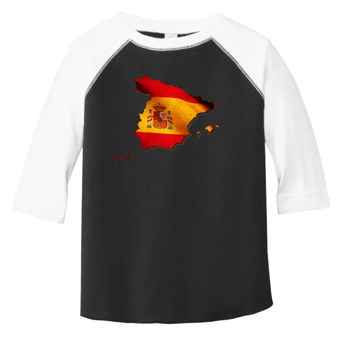 Team Spain Espana Flag Country Map Toddler Fine Jersey T-Shirt