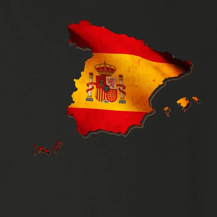 Team Spain Espana Flag Country Map Toddler Long Sleeve Shirt