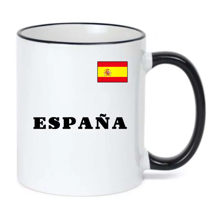 Team Spain Espana Soccer Flag Pride Black Color Changing Mug