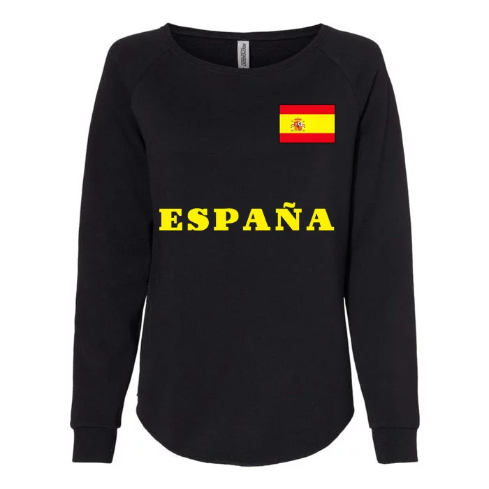 Team Spain Espana Soccer Flag Pride Womens California Wash Sweatshirt