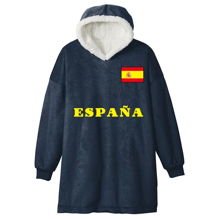 Team Spain Espana Soccer Flag Pride Hooded Wearable Blanket