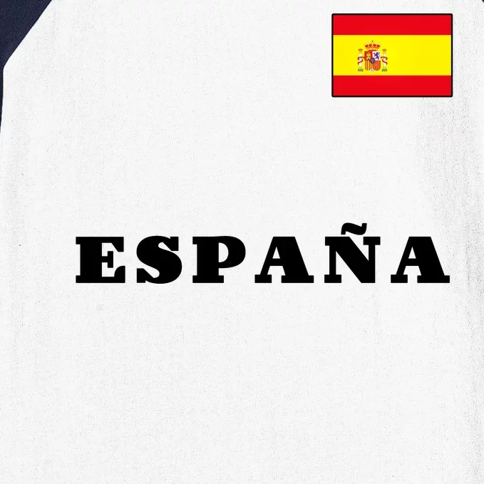 Team Spain Espana Soccer Flag Pride Baseball Sleeve Shirt