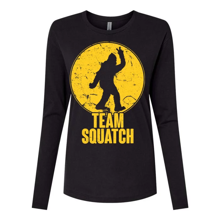 Team Squatch Bigfoot Sasquatch Womens Cotton Relaxed Long Sleeve T-Shirt