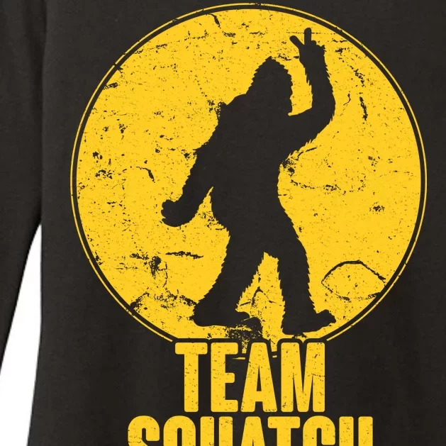 Team Squatch Bigfoot Sasquatch Womens CVC Long Sleeve Shirt