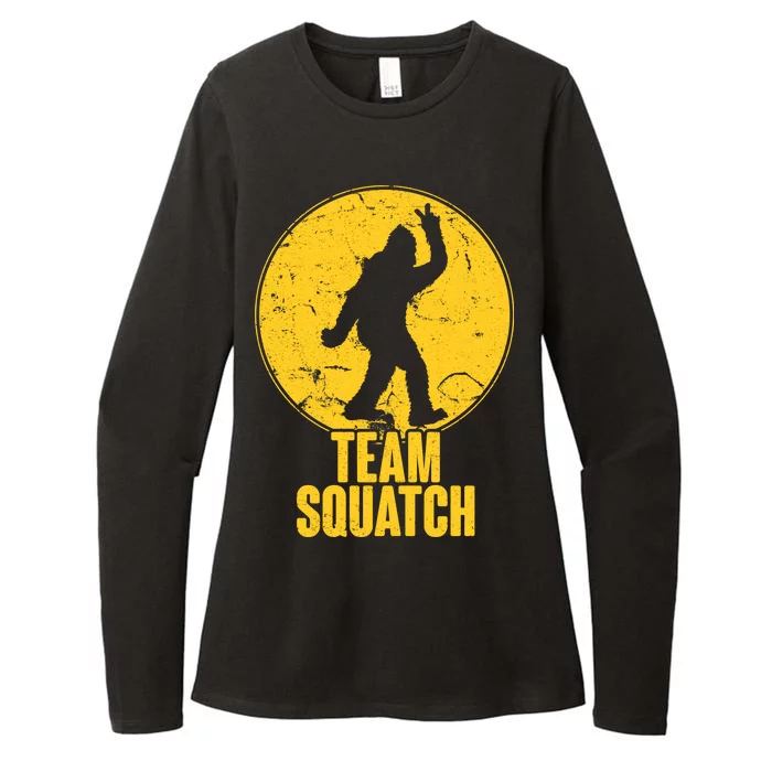 Team Squatch Bigfoot Sasquatch Womens CVC Long Sleeve Shirt