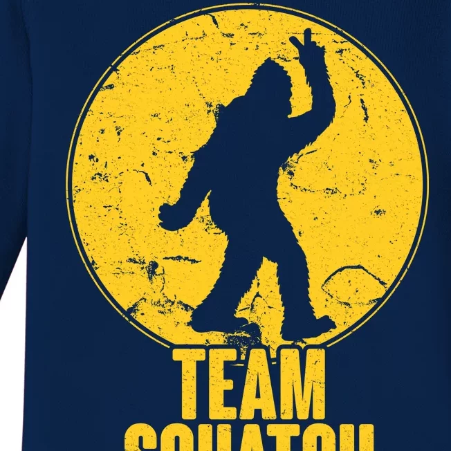 Team Squatch Bigfoot Sasquatch Baby Long Sleeve Bodysuit