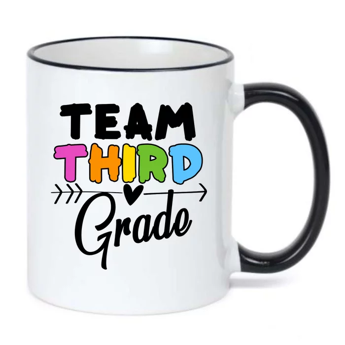 Team Third Grade Arrow Heart Black Color Changing Mug