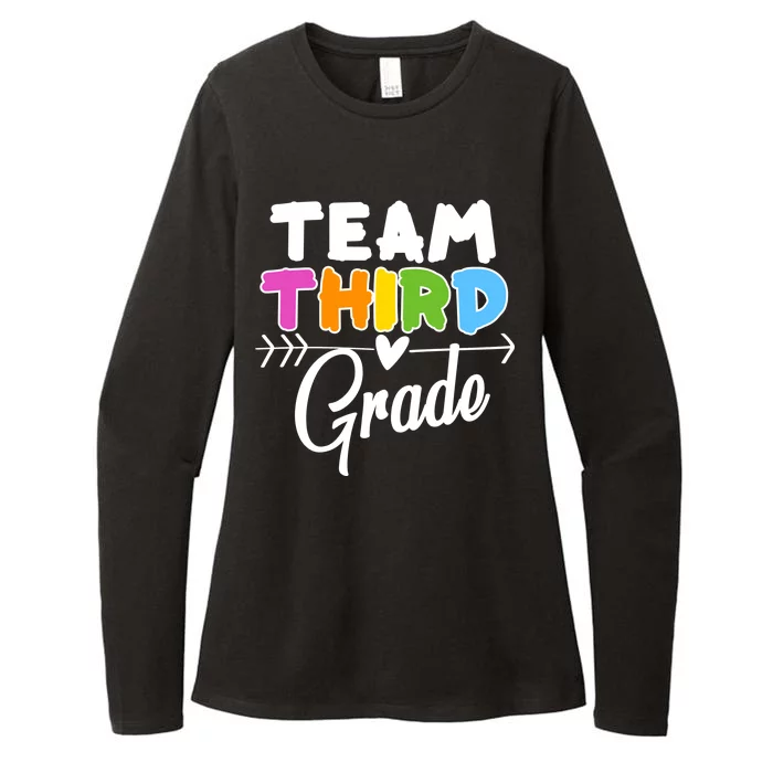 Team Third Grade Arrow Heart Womens CVC Long Sleeve Shirt