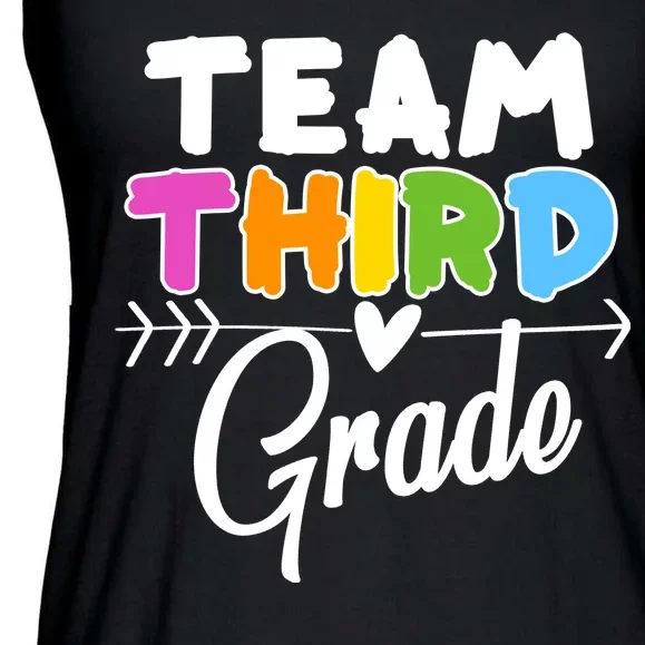 Team Third Grade Arrow Heart Ladies Essential Flowy Tank