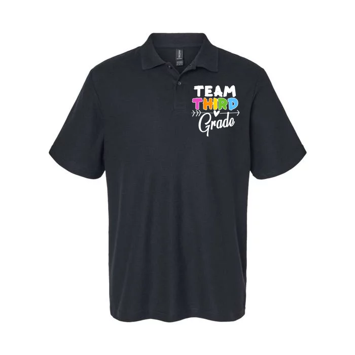 Team Third Grade Arrow Heart Softstyle Adult Sport Polo