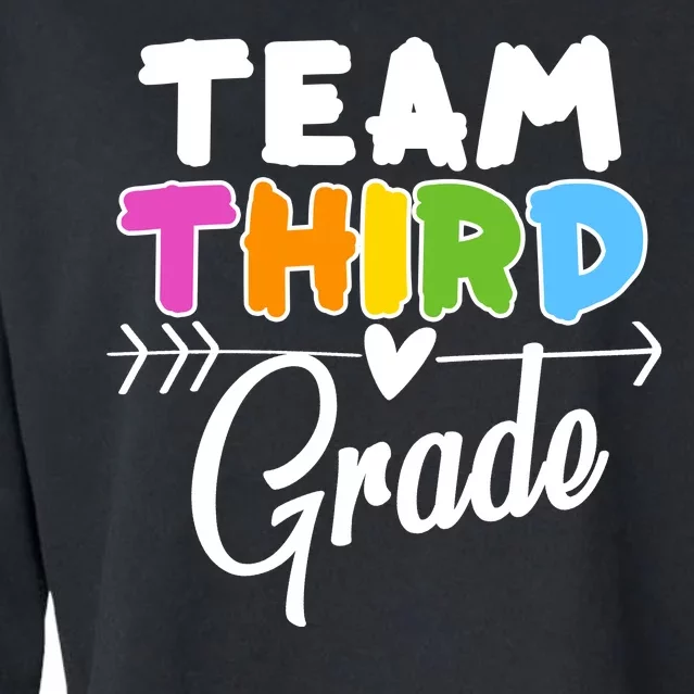 Team Third Grade Arrow Heart Cropped Pullover Crew