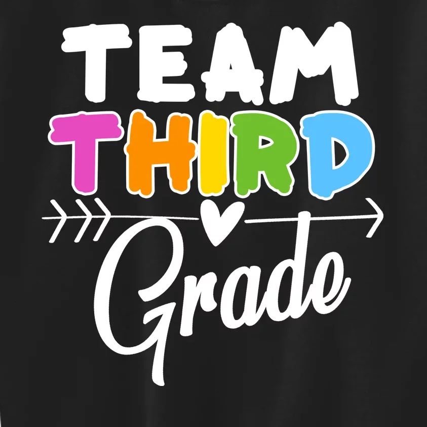 Team Third Grade Arrow Heart Kids Sweatshirt