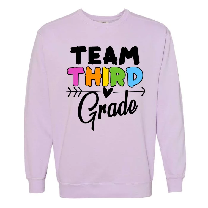 Team Third Grade Arrow Heart Garment-Dyed Sweatshirt