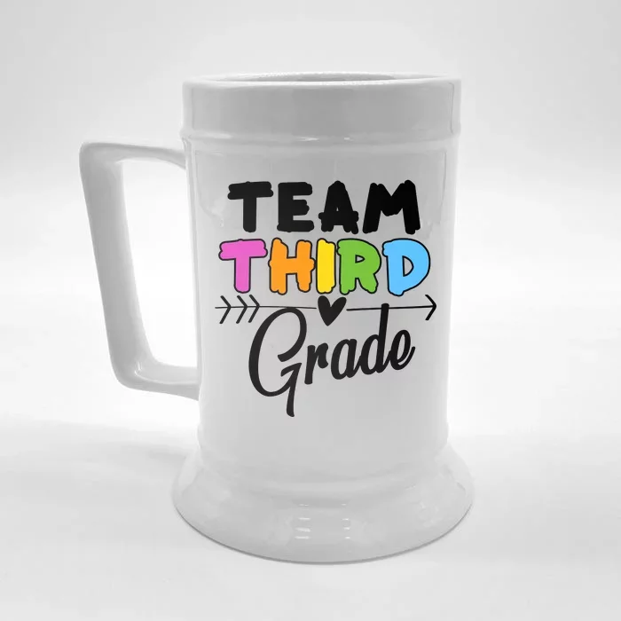 Team Third Grade Arrow Heart Front & Back Beer Stein