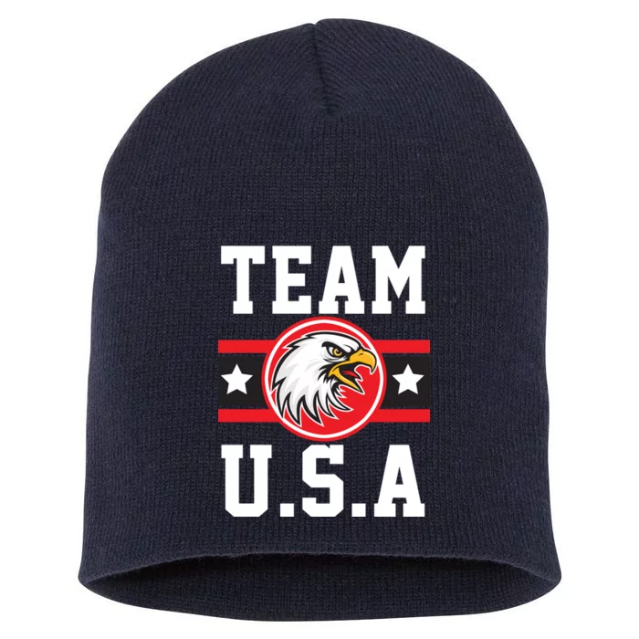 Team U.S.A. Logo Short Acrylic Beanie