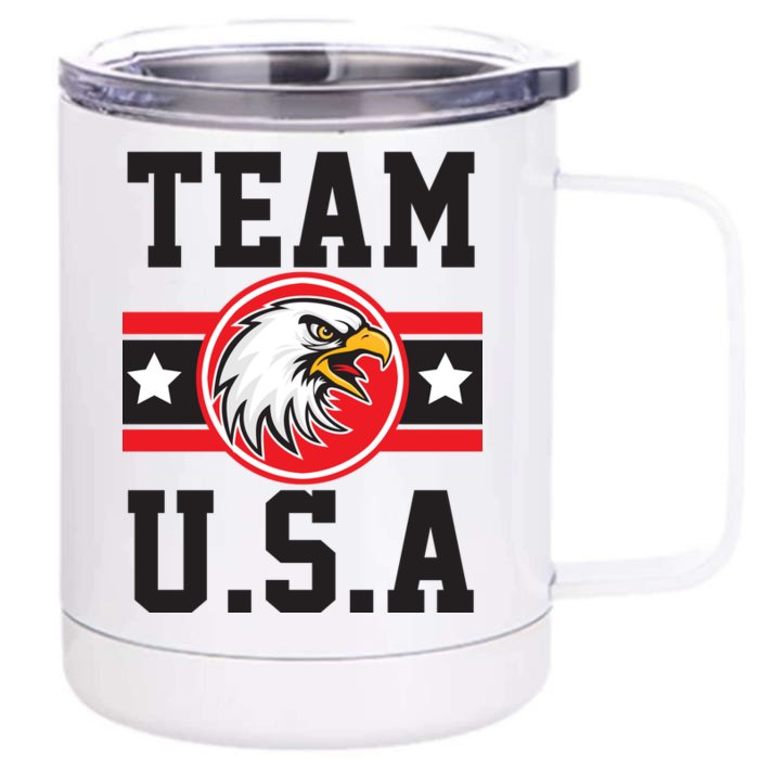 Team U.S.A. Logo Front & Back 12oz Stainless Steel Tumbler Cup