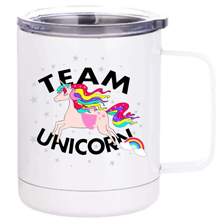 Team Unicorn Front & Back 12oz Stainless Steel Tumbler Cup