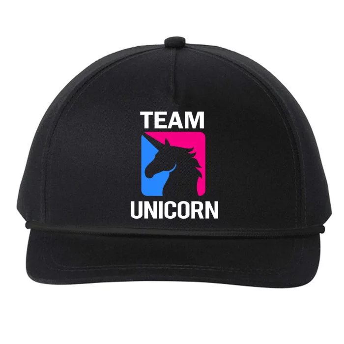 Team Unicorn Logo Snapback Five-Panel Rope Hat