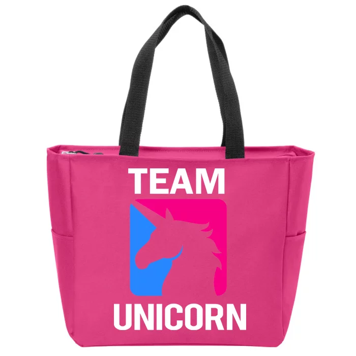 Team Unicorn Logo Zip Tote Bag