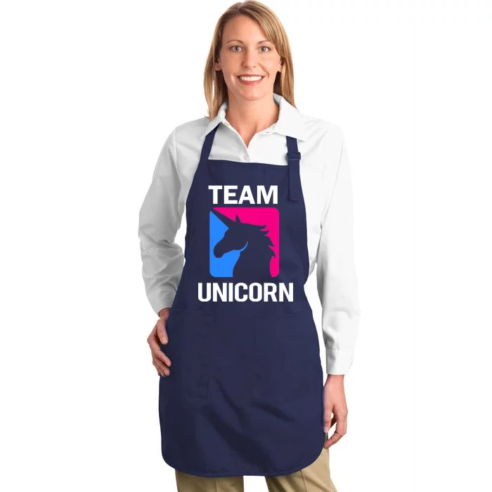 Team Unicorn Logo Full-Length Apron With Pocket