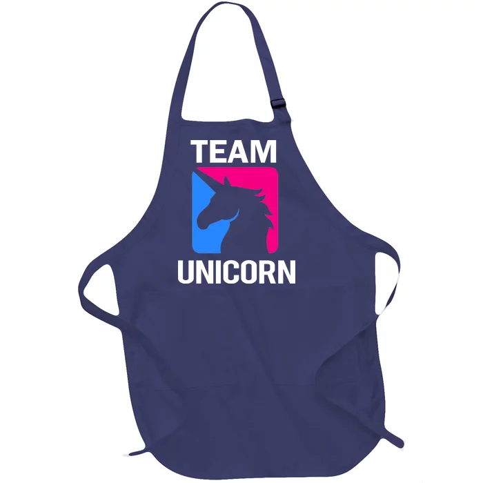 Team Unicorn Logo Full-Length Apron With Pocket