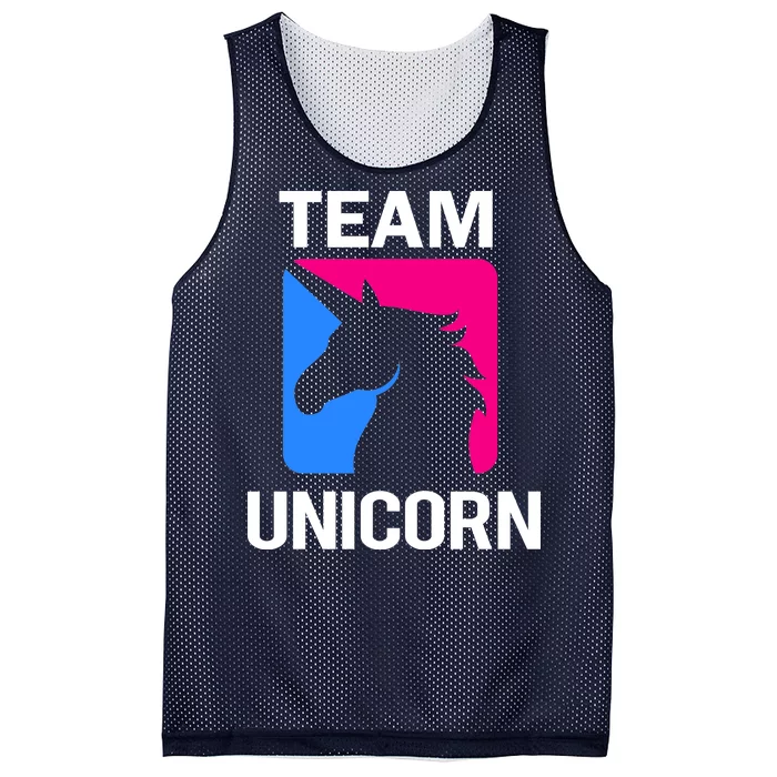 Team Unicorn Logo Mesh Reversible Basketball Jersey Tank