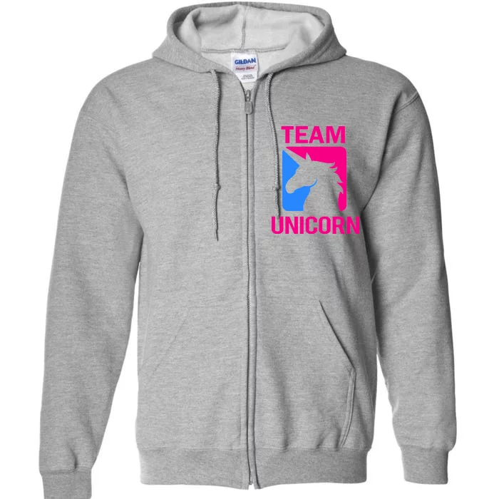 Team Unicorn Logo Full Zip Hoodie