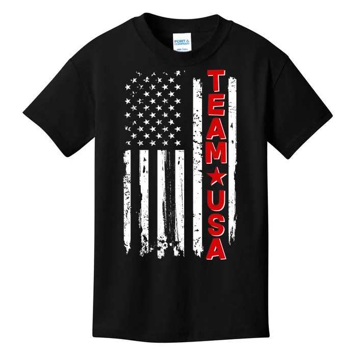 Team USA Distressed American Flag Kids T-Shirt