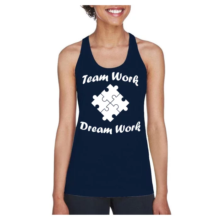 Team Work Dream Work Women's Racerback Tank