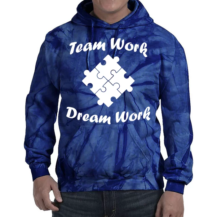 Team Work Dream Work Tie Dye Hoodie