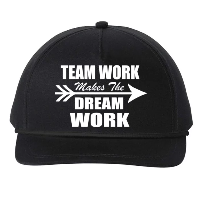 Team Work Makes The Dream Work Snapback Five-Panel Rope Hat