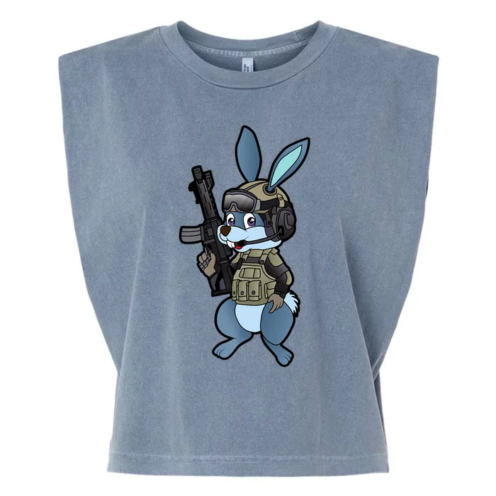 Tactical Easter Bunny Garment-Dyed Women's Muscle Tee