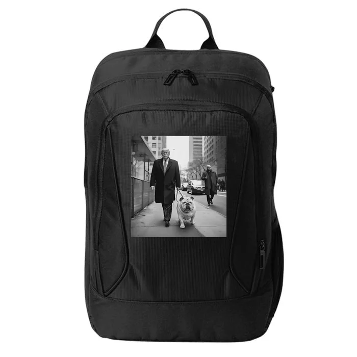 Trump English Bulldog Downtown Funny Political City Backpack