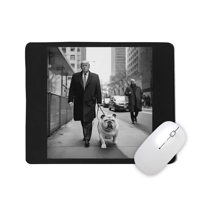 Trump English Bulldog Downtown Funny Political Mousepad