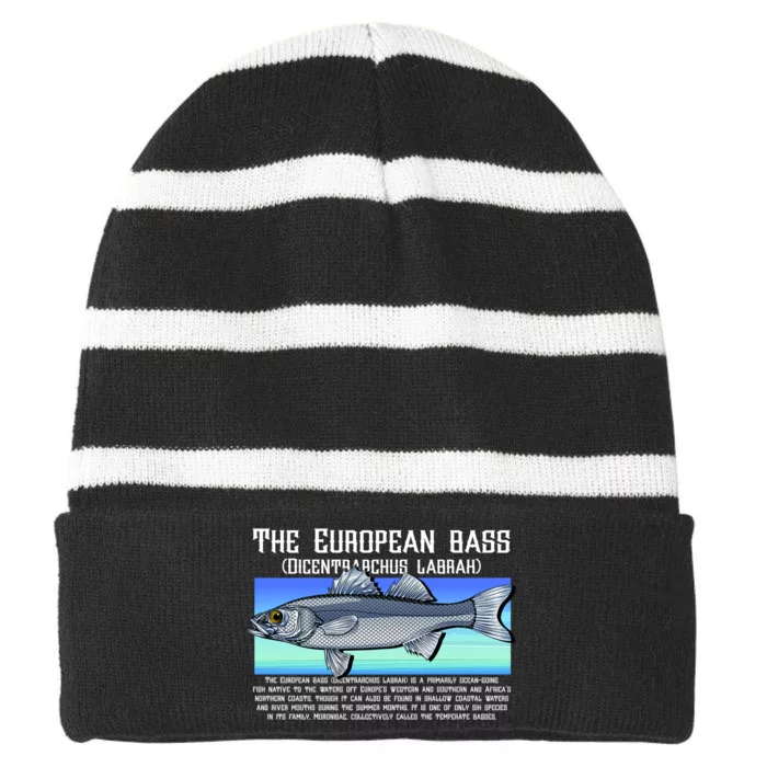 The European Bass Striped Beanie with Solid Band