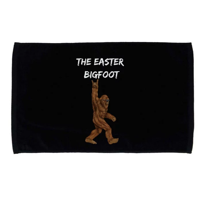 The Easter Bigfoot Rock On Bigfoot Sasquatch Love Sunglasses Gift Microfiber Hand Towel