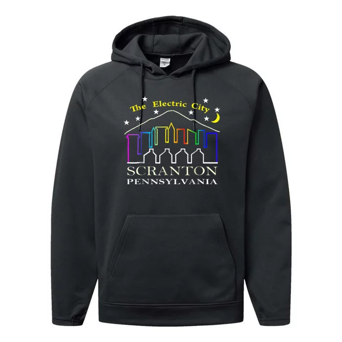 The electric city scranton pennsylvania Performance Fleece Hoodie