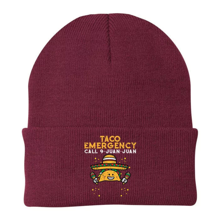 Taco Emergency Call 9 Juan Juan Funny Cinco De Mayo Fiesta Knit Cap Winter Beanie