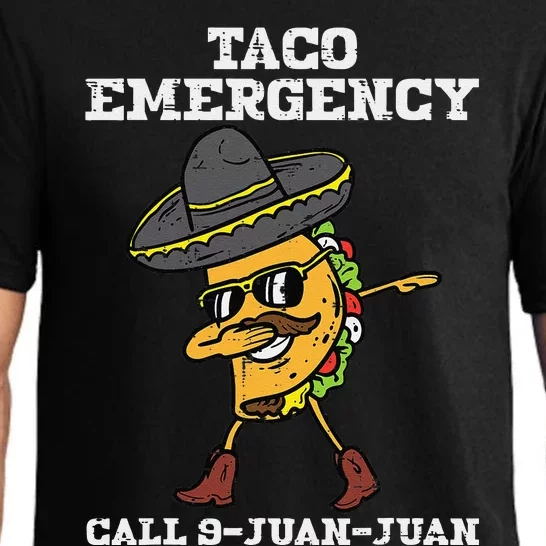 Taco Emergency Call 9JuanJuan Dab Mexican Cinco De Mayo Pajama Set