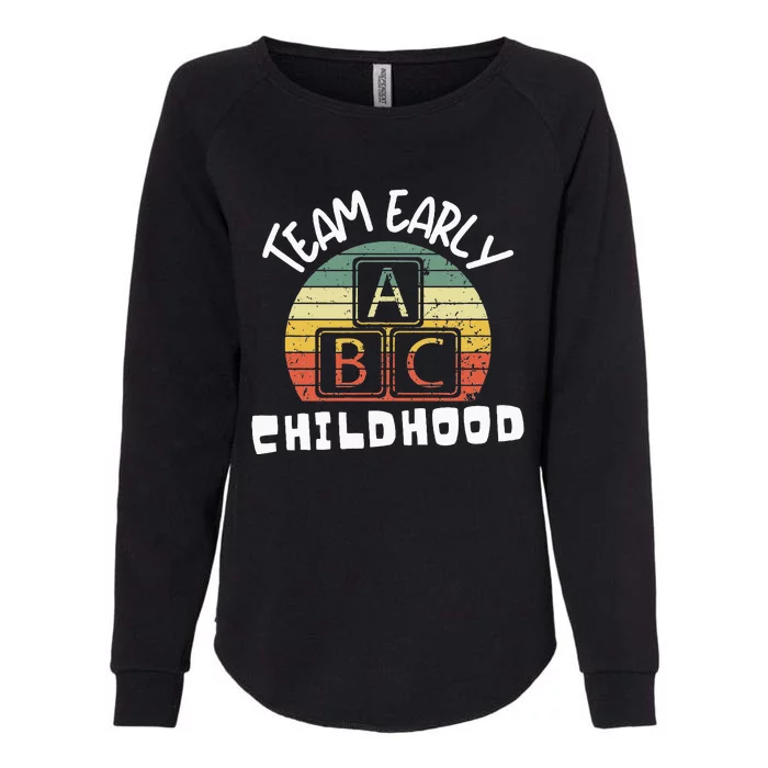 Team Early Childhood Preschool Teacher Womens California Wash Sweatshirt