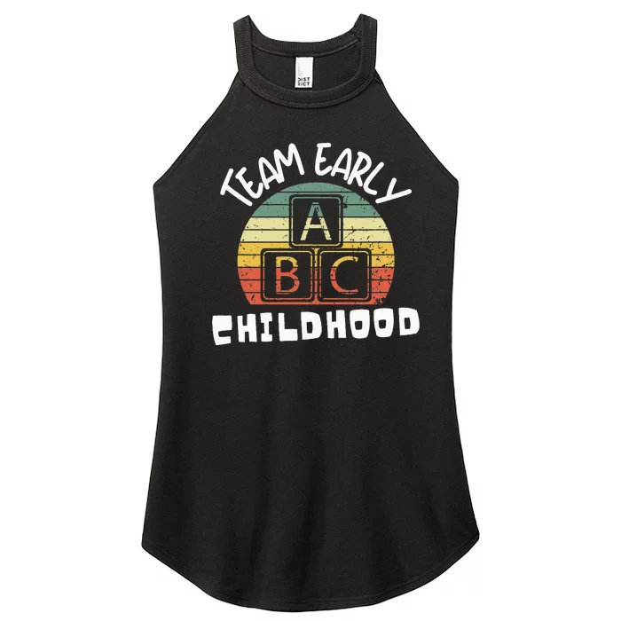 Team Early Childhood Preschool Teacher Women’s Perfect Tri Rocker Tank