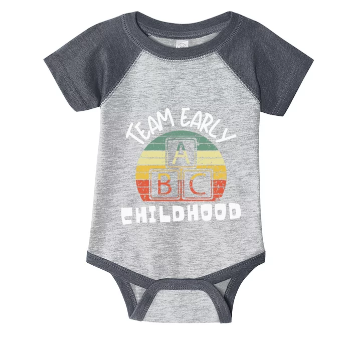 Team Early Childhood Preschool Teacher Infant Baby Jersey Bodysuit