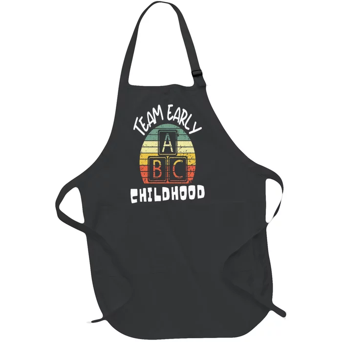 Team Early Childhood Preschool Teacher Full-Length Apron With Pocket